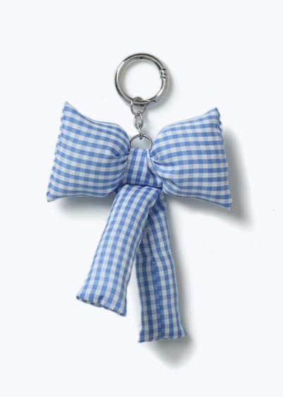 Flitzy Back To School Gingham Bow Keyring