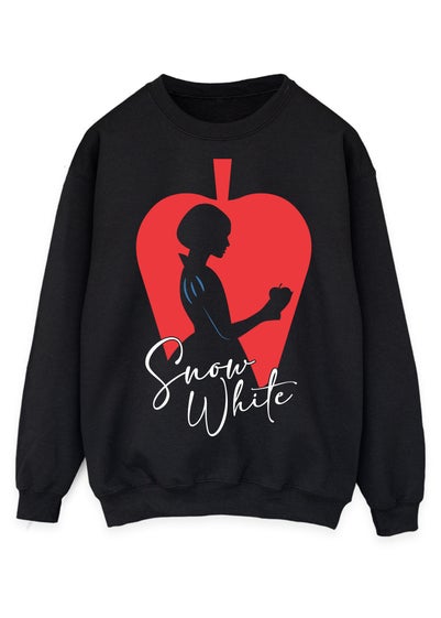 Disney Snow White Apple Silhouette Black Sweatshirt