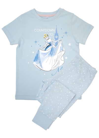 Disney Cinderella Count Down Girls Blue Stars Pyjamas (3-8 Years)