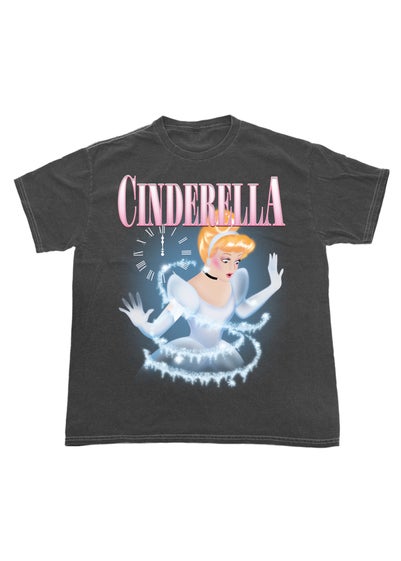 Disney Cinderella Transformation Charcoal Washed Boyfriend Fit T-Shirt