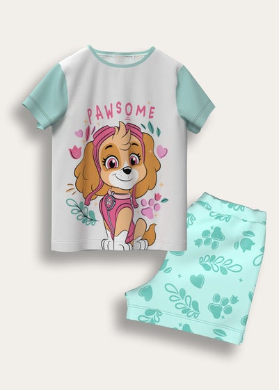 Paw Patrol Mint Girls Short Pyjama Set  (3 - 6 Years)