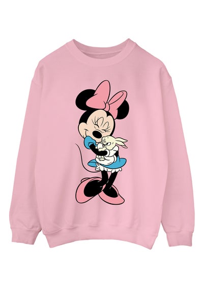 Disney Minnie Mouse Bunny Girls Pink Sweatshirt (3-13 Years)