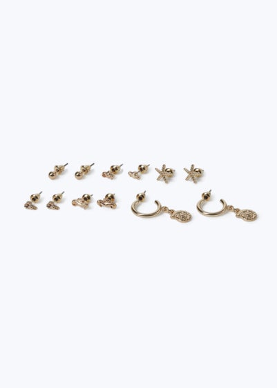 Muse Gold Starfish Multipack Earrings