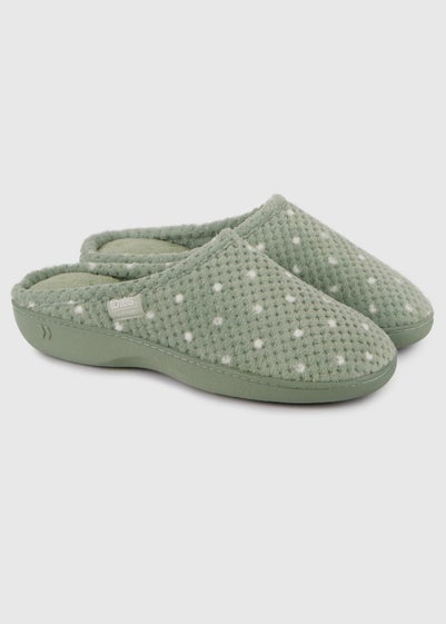 Totes Isotoner Sage Popcorn Terry Mule Slippers