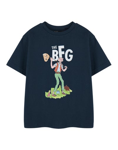 Roald Dahl BFG Unisex Kids Blue T-Shirt (3-14 Years)