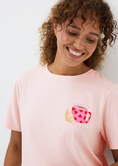 Pink Coffee Club Pyjama Set