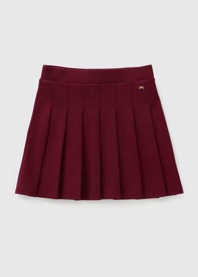 Girls Burgundy Pleated Skirt (7-15yrs)