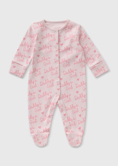 Baby Pink Daddy's Girl Sleepsuit (Newborn-18mths)