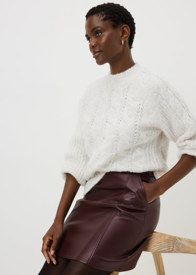 Burgundy Mini Skirt