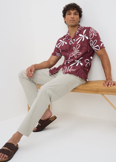 Burgundy Floral Shirt