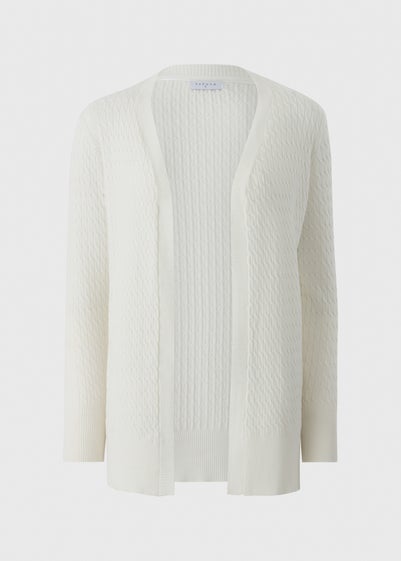 Cream Cable Knit Cardigan