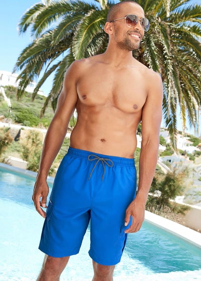 Cotton Traders Deep Cobalt Cargo Swim Shorts