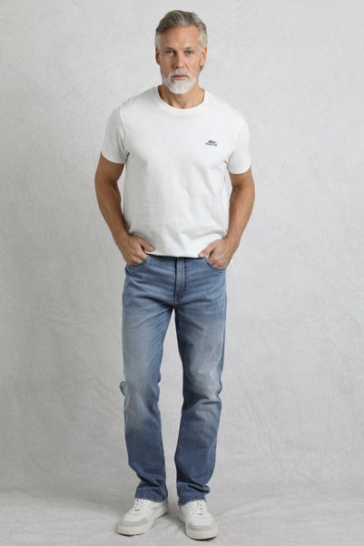 Weird Fish Blue Eddie Straight Leg Denim Jeans