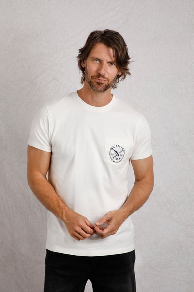 Weird Fish Cream Tidal Branded Pocket T-Shirt