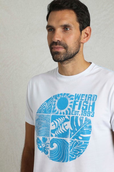 Weird Fish White Summer Sector Graphic T-Shirt