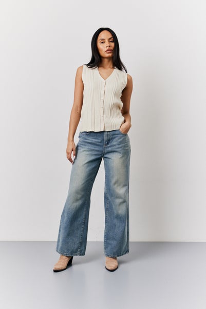 In The Style Blue Straight Leg Jeans