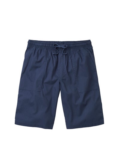 Cotton Traders Slate Blue Cotton Pull On Shorts