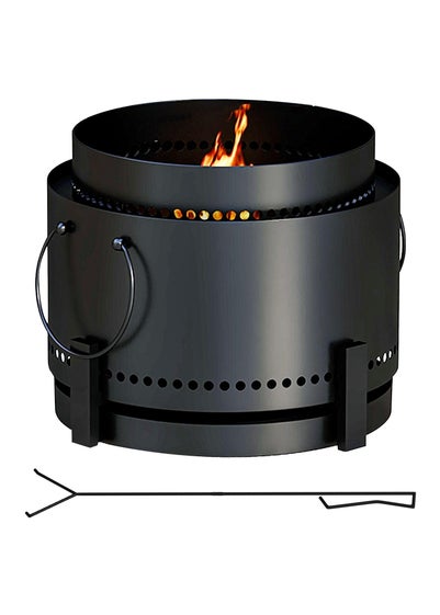 Outsunny Smokeless Wood Burning Firepit Metal Fire Pit