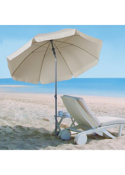 Outsunny Tilt Garden Parasol Beach Umbrella Patio Sun Shade