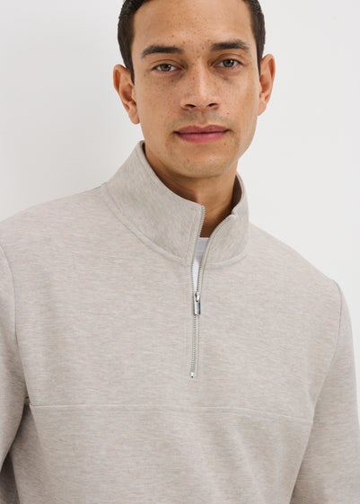 Beige Half Zip Jumper