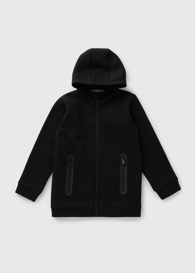 Boys Black Sports Zip Up Co Ord Jacket (7-15yrs)