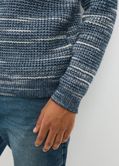 Space Dye Blue Long Sleeve Jumper
