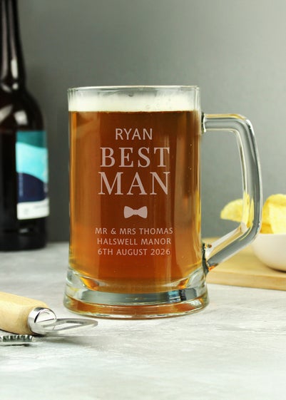 Personalised Memento Company Best Man Pint Stern Tankard