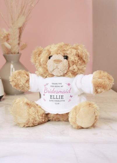 Personalised Memento Company Name Brown Teddy Bear