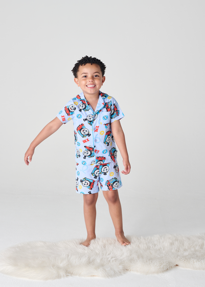 Brand Threads Thomas The Tank Engine Blue Short Pyjama Set (12 Months - 5 Years)