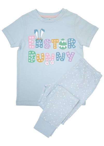 Brands In Easter Bunny Daisy Girls Blue Stars Pyjamas (3-8 Years)