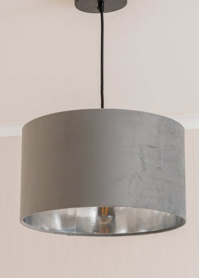 ValueLights Reni Velvet Grey Drum