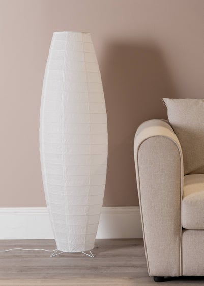 ValueLights Isla Matte White Floor Lamp