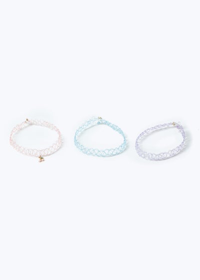Flitzy 3 Pack Multicoloured Cherry Motif Chockers