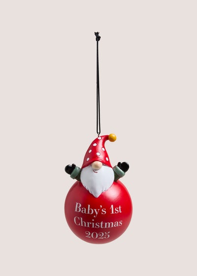 Red Baby's First Tree Decoration