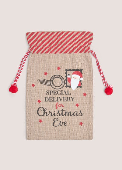 Brown Christmas Eve Sack