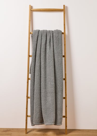 Grey Teddy Throw