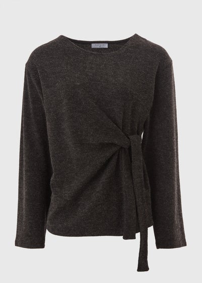 Grey Knitted Knot Jumper