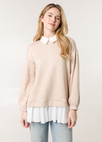 Blue Vanilla Brown 2in1 Cut & Sew Sweater
