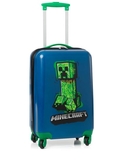 Minecraft Kids Blue Creeper Medium Suitcase