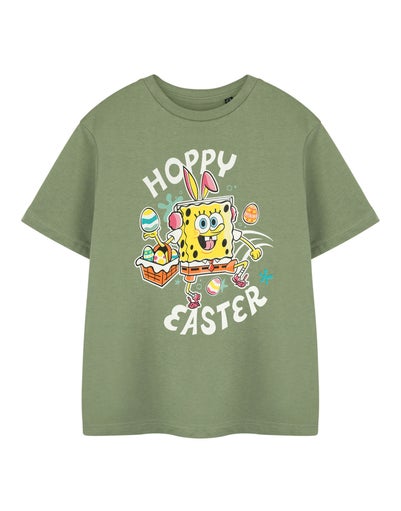 SpongeBob SquarePants Hoppy Easter Kids Khaki T-Shirt (3-14 Years)