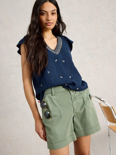 Besticktes Top Lucia