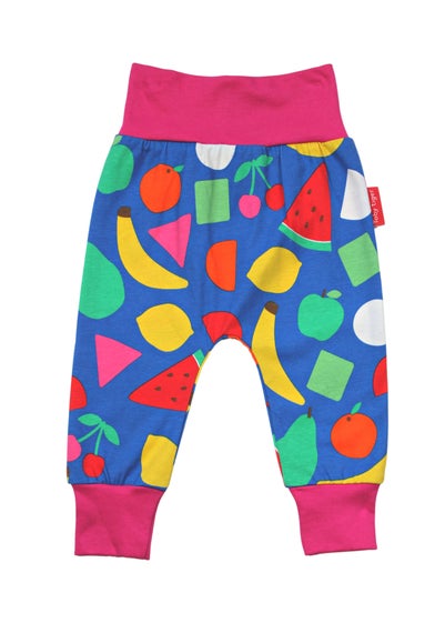 Toby Tiger Organic Multi Colour Fruit Print Yoga Pants (Newborn - 3 years)