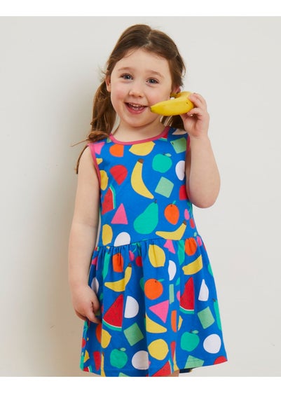 Toby Tiger Organic Multi Colour Fruit Print Summer Dress (6 months - 6 years)