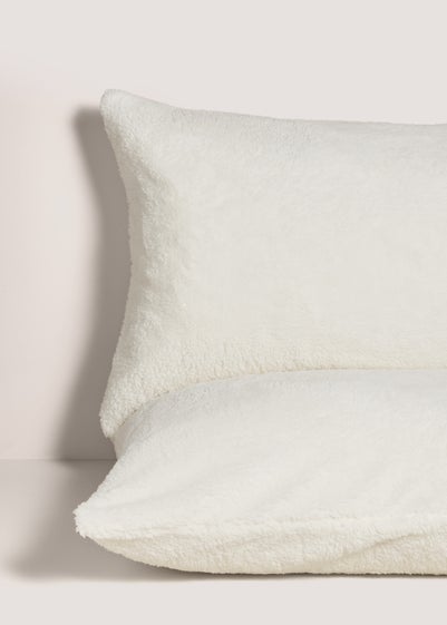 Cream Teddy Fleece Pillow Case