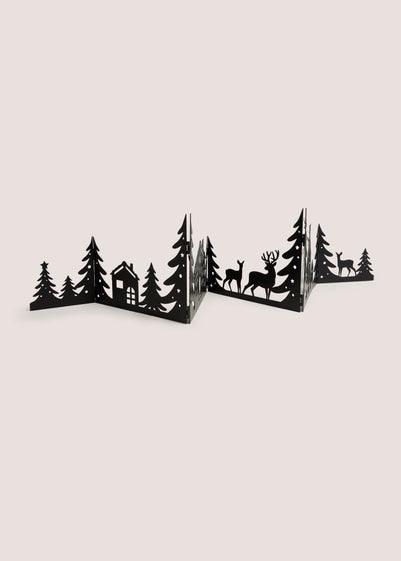 Black Christmas House Scene Decoration