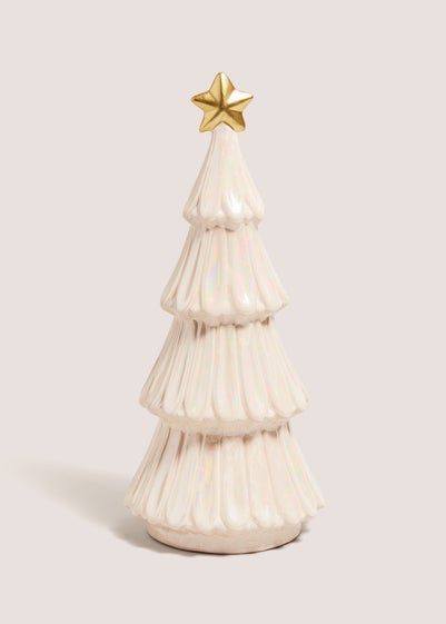 Cream Ceramic Christmas Tree Decoration