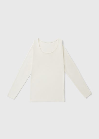 Cream Long Sleeve Thermal Top