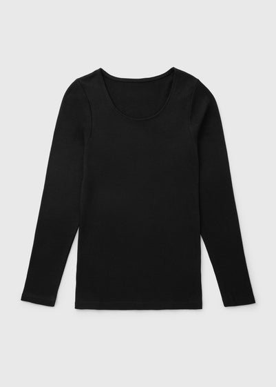 Black Thermal Long Sleeve Top