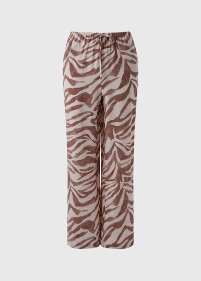 Et Vous Brown Zebra Wide Leg Co-Ord Trousers