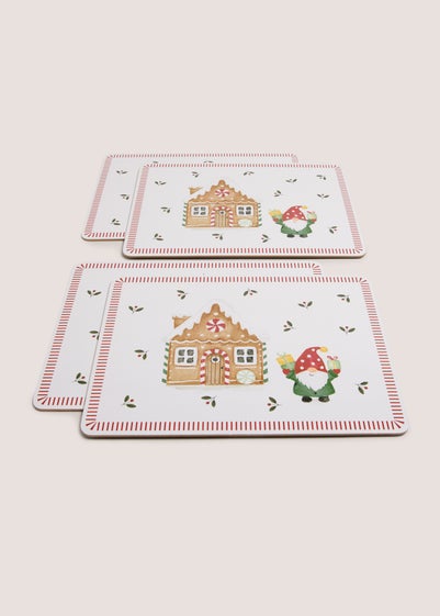 4 Pack Mistletoe Farm Corkback Placemats